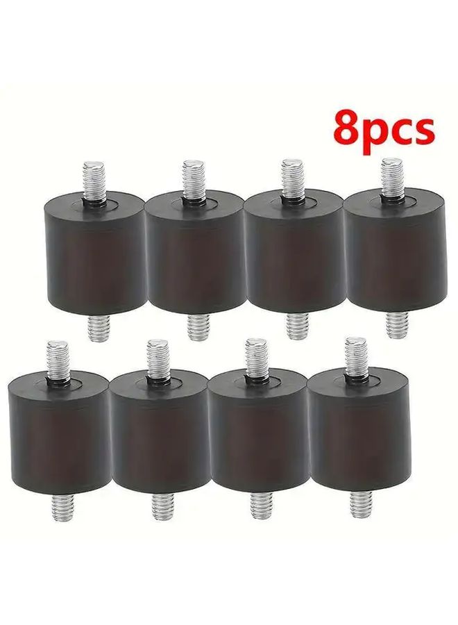 8 Sets M6 Rubber Steel Brackets Vibration Isolators Shock Absorbers Easy Installation - Image 1