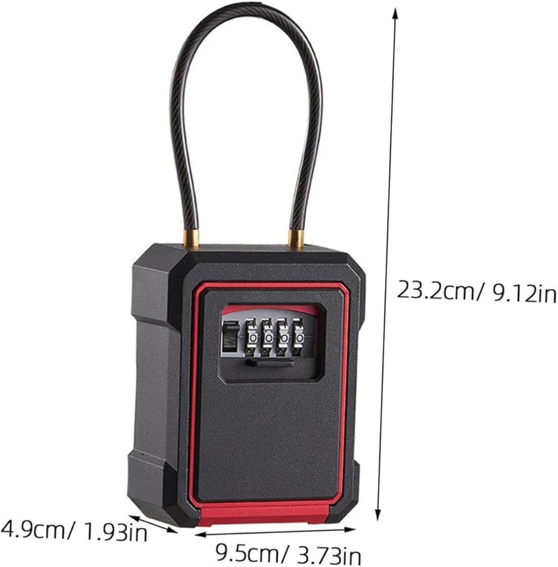Wall Mount Key Lock Box Combination Lock Large Key Storage Holder Outdoor Use Secure - Image 3