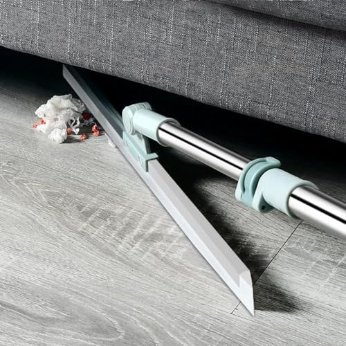 VOOY Bathroom Wiper for Floor Drying | Wiper Mop for Floor Cleaning with 50 cm Silicone Rubber Blade | 180° Swivel Head Squeegee | 100 cm Stainless Steel Handle | Sage Green Viper - Image 4