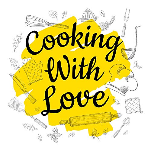 5 Ace cooking with love Wall Sticker Poster|size:12x18 inch|multicolor - Image 1