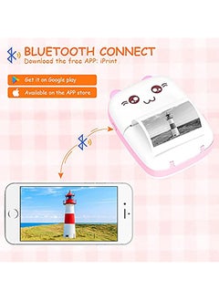 AROAQ Mini Printer Inkless Pocket Label Printer, Instant Photo Printer with 1 Rolls  - Image 2