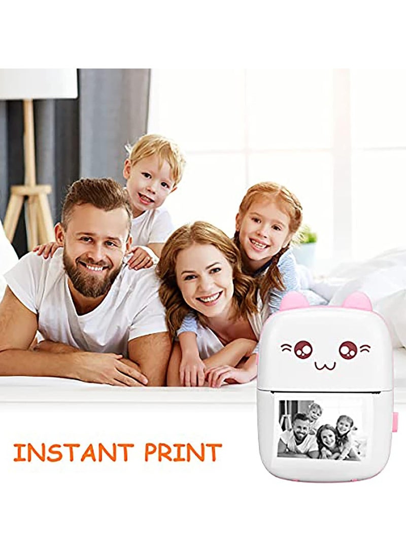 ارواق طابعة ملصقات جيب صغيرة بدون حبر، طابعة صور فورية مع بكرتين - Image 5