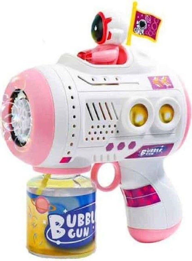 Bubble Gun for Kids - 5000+ Bubbles/Minute, 360° Leak-Proof, Auto Bubble Machine for Backyard, Outdoor, Camping (Pink)