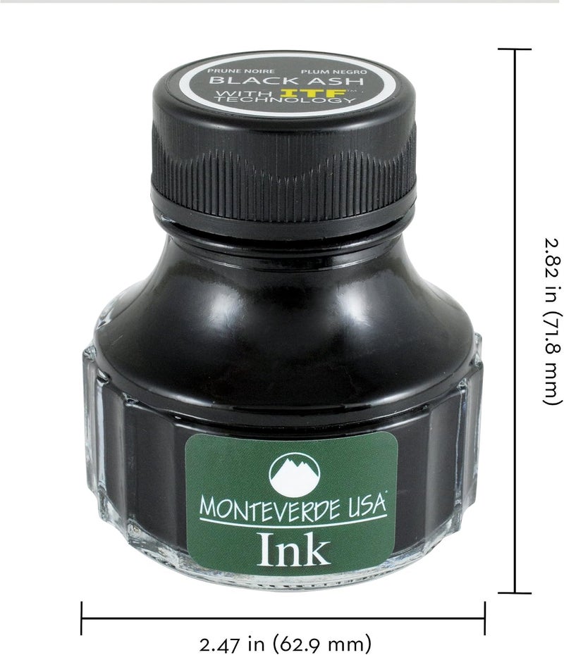 Monteverde USA Ink with ITF Technology, 90 ml Black Ash (G308BK) - Image 2