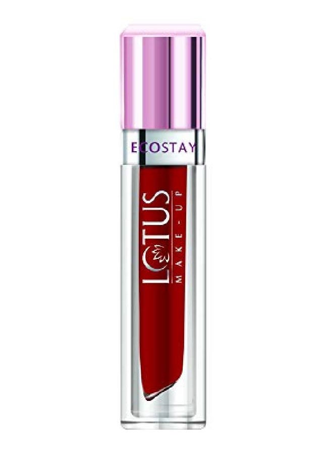 Lotus Makeup Makeup Ecostay Matte Lip Lacquer Rose Bloom Red 4 G  - Image 3