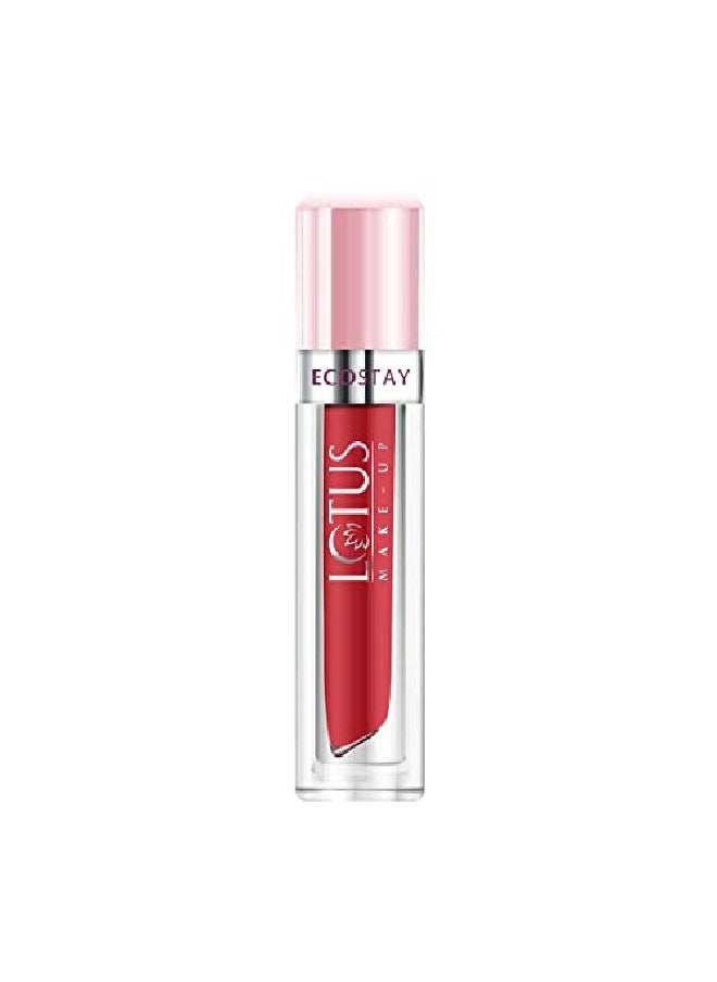 Lotus Makeup Makeup Ecostay Matte Lip Lacquer Rose Bloom Red 4 G  - Image 1