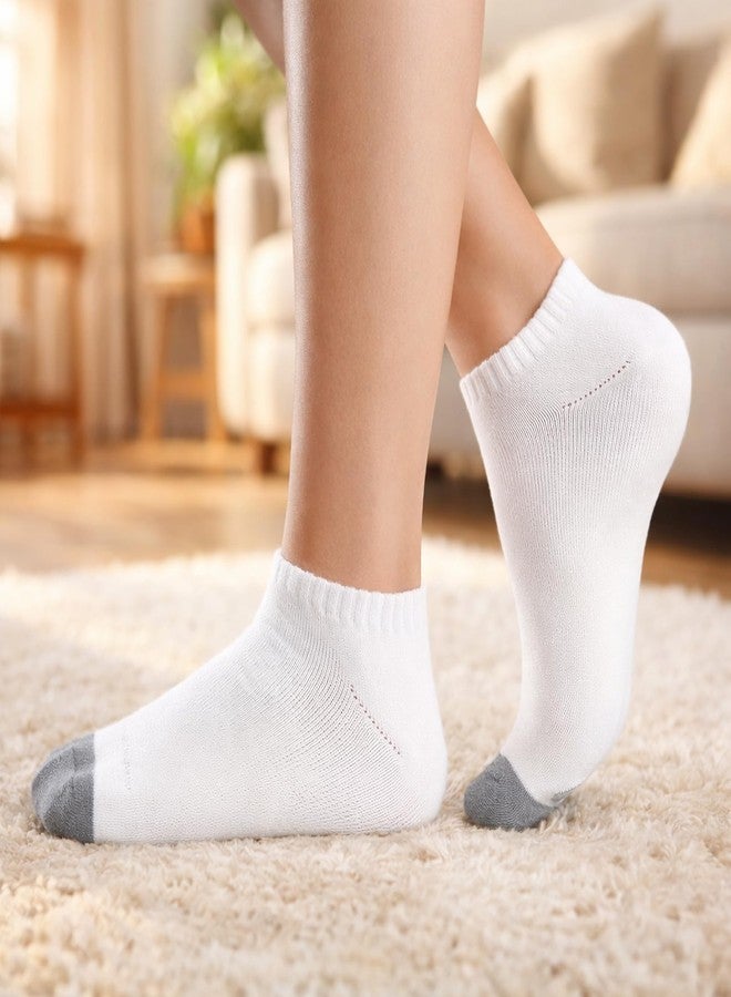 واندر جوارب رياضية رجالية قصيرة من WANDER، 8 أزواج، جوارب قطنية سميكة مبطنة للكاحل للرجال، مقاسات 9-12/12-15 - Image 4