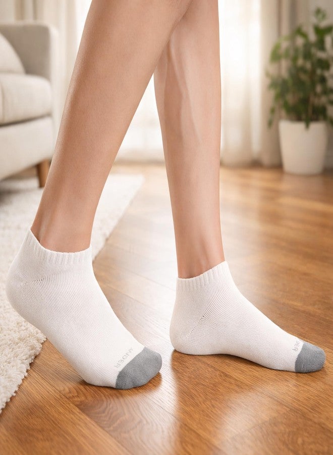 واندر جوارب رياضية رجالية قصيرة من WANDER، 8 أزواج، جوارب قطنية سميكة مبطنة للكاحل للرجال، مقاسات 9-12/12-15 - Image 2