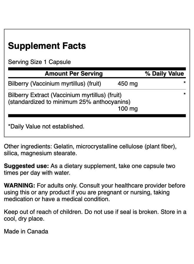 SWANSON Extra-Strength Bilberry (Standardized) 100 Milligrams 60 Capsules - Image 2