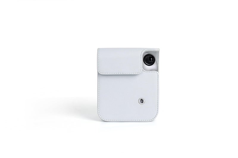 Breatoi PU Leather Camera Case for Mini 12 – Rainproof, Soft, and Stylish in Clay White with Adjustable Shoulder Strap - Image 5