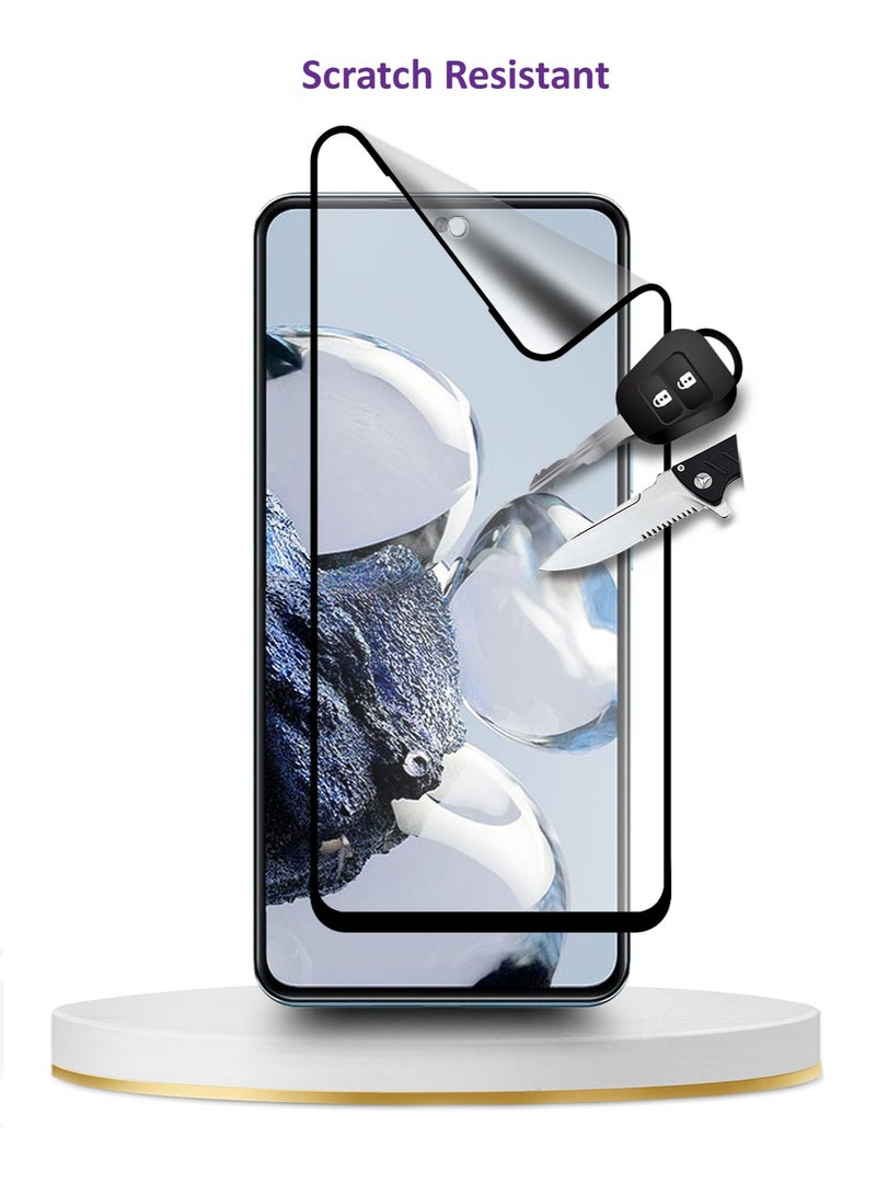 دبليو تيك واقي شاشة سيراميك مطفأ اللمعة لتغطية كاملة لهاتف Xiaomi 12T Pro 5G شفاف / أسود - Image 2