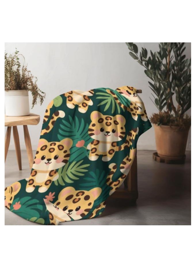 عام بطانية رقيقة من الفانيلا الكرتونية للأطفال أو الطلاب (دافئة ومريحة ومناسبة للنوم والألعاب) 100 سم * 150 سم - Image 1