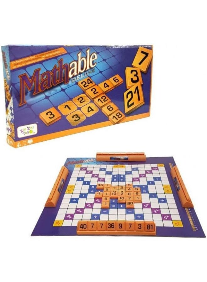 Mathable Board Game, Family Math Strategy Game with Number Tiles and Game Board - Image 1