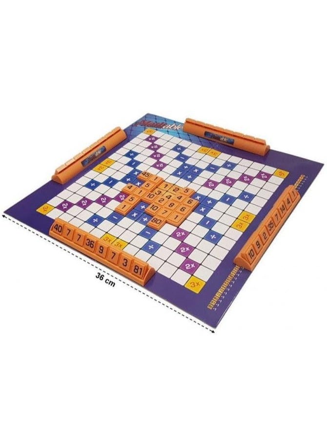 Mathable Board Game, Family Math Strategy Game with Number Tiles and Game Board - Image 2