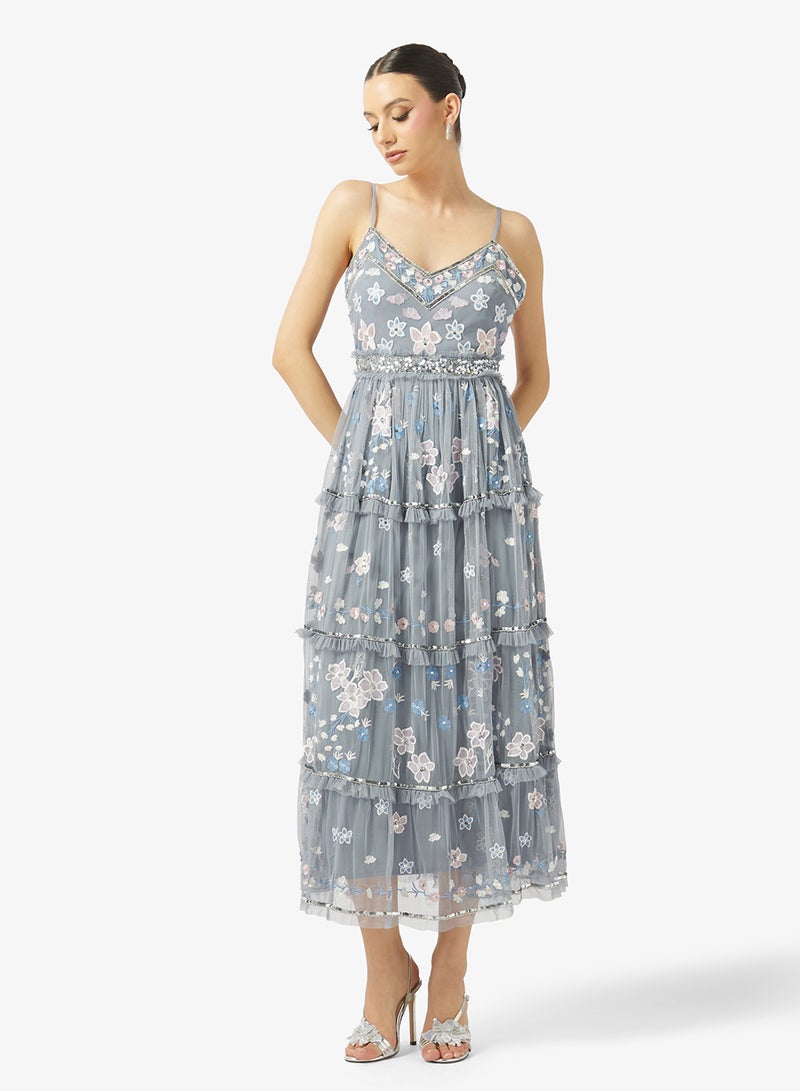Maya Embellished Cami Midi Dress - Image 1