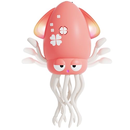 LZZAPJ Electric Dancing Octopus Light Music Suitable for 1218 Months Old Baby Toys Kid Crawling Squid Toys Suitable for Toddler Tummy time Birthday for 1 2 3 4 5 6 Year Old Girl Pink - Image 1