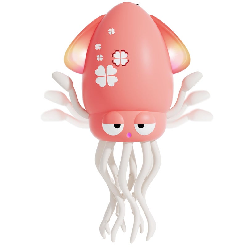 LZZAPJ Electric Dancing Octopus Light Music Suitable for 1218 Months Old Baby Toys Kid Crawling Squid Toys Suitable for Toddler Tummy time Birthday for 1 2 3 4 5 6 Year Old Girl Pink - Image 3