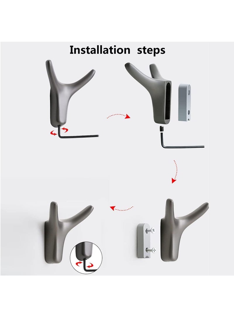 GUDOO مشابك مناشف، 2 حزمة، مشابك معدنية قوية لتعليق المناشف على الحائط، مشابك للحمام والمرحاض وغرفة الجلوس والمطبخ باللون النحاسي المصقول - Image 5