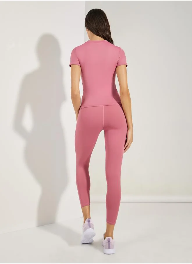 Styli Binding Corset Effect Top & Leggings Set