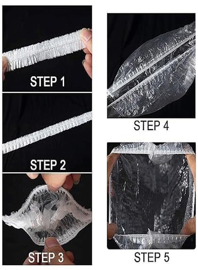 Palmate Shower Cap (Pack of 50) Reusable Waterproof Shower Caps for Women and Men - Premium Quality Bath Cap | Hair Protection | Convenient for Hotel | Spa | Salon and Home Bathroom Use - Image 4