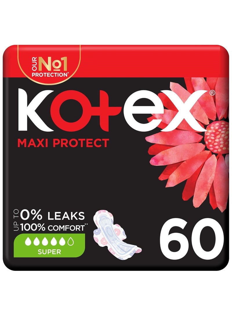 كوتكس قنوات كوتكس ماكسي سميكة ومضادة للتسرب 60 فوطة - Image 2