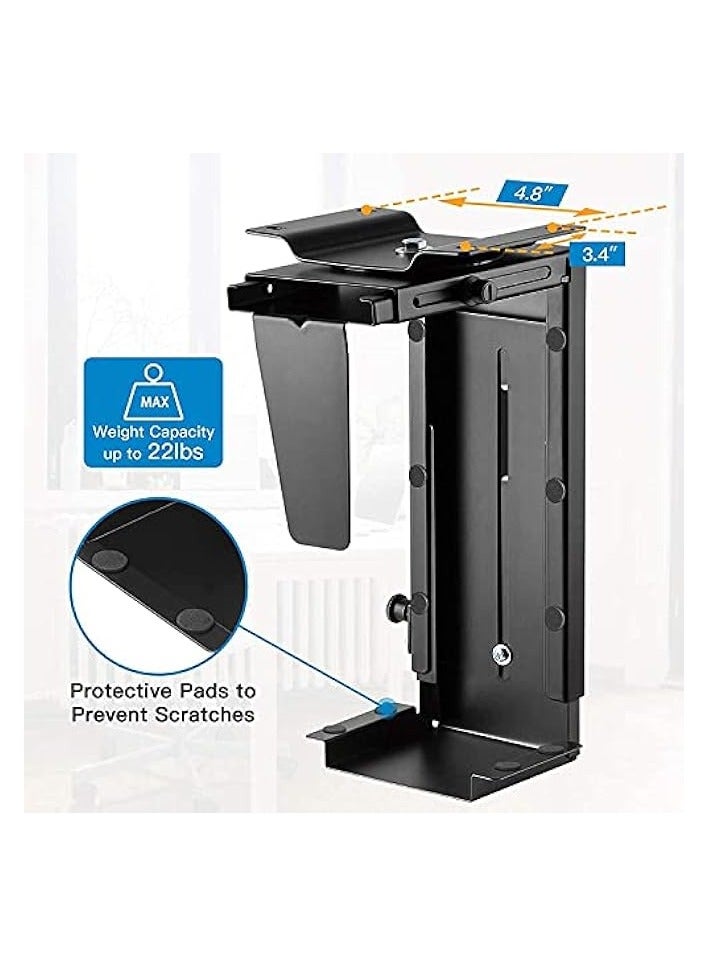 Green Tiger CPU Holder Under Desk Mount - Adjustable Wall PC Mount with 360° Swivel, Heavy Duty Computer Tower Holder Holds up to 22lbs - Image 4