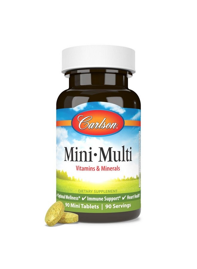 Carlson - Mini-Multi, Vitamins & Minerals, Immune Support & Heart Health, Optimal Wellness, 90 mini tablets. - Image 5