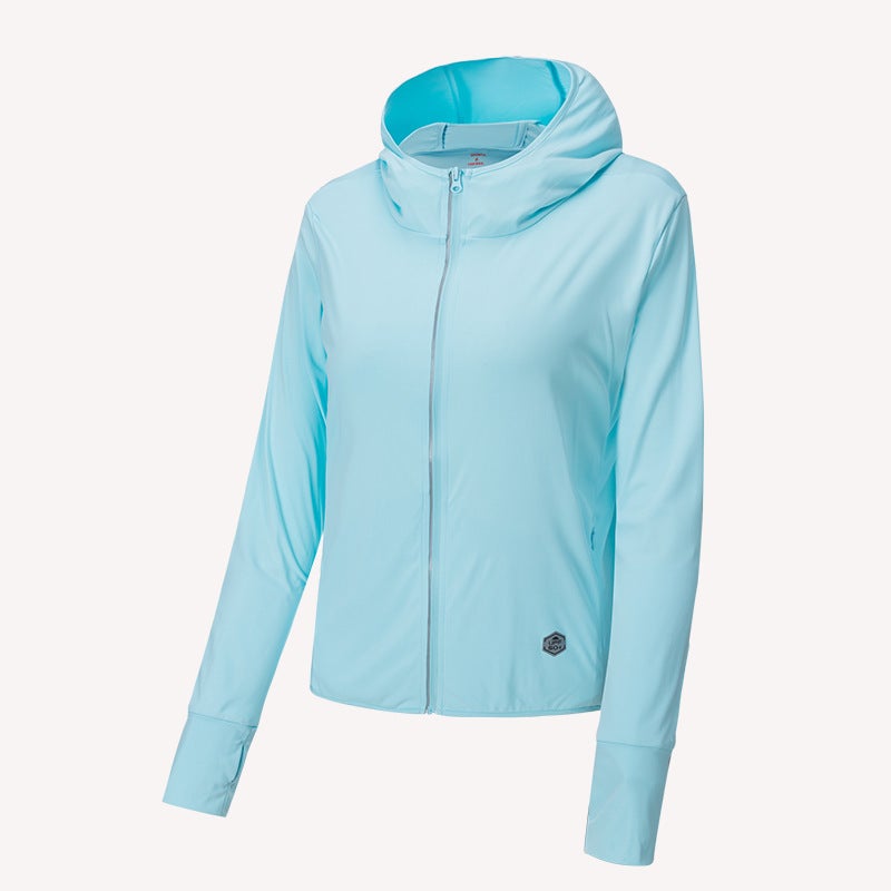 Generic Ultra-Thin UPF50+ Sun Protection Jacket for Women Female-Sky Blue