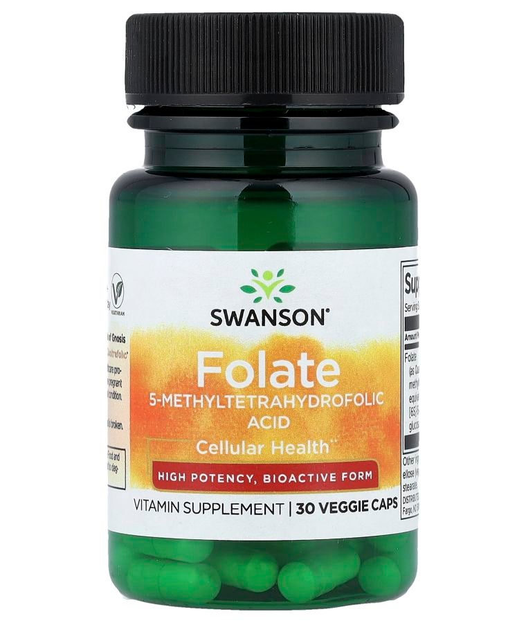 Folate High Potency  30 Veggie Caps (800 mcg per Capsule)