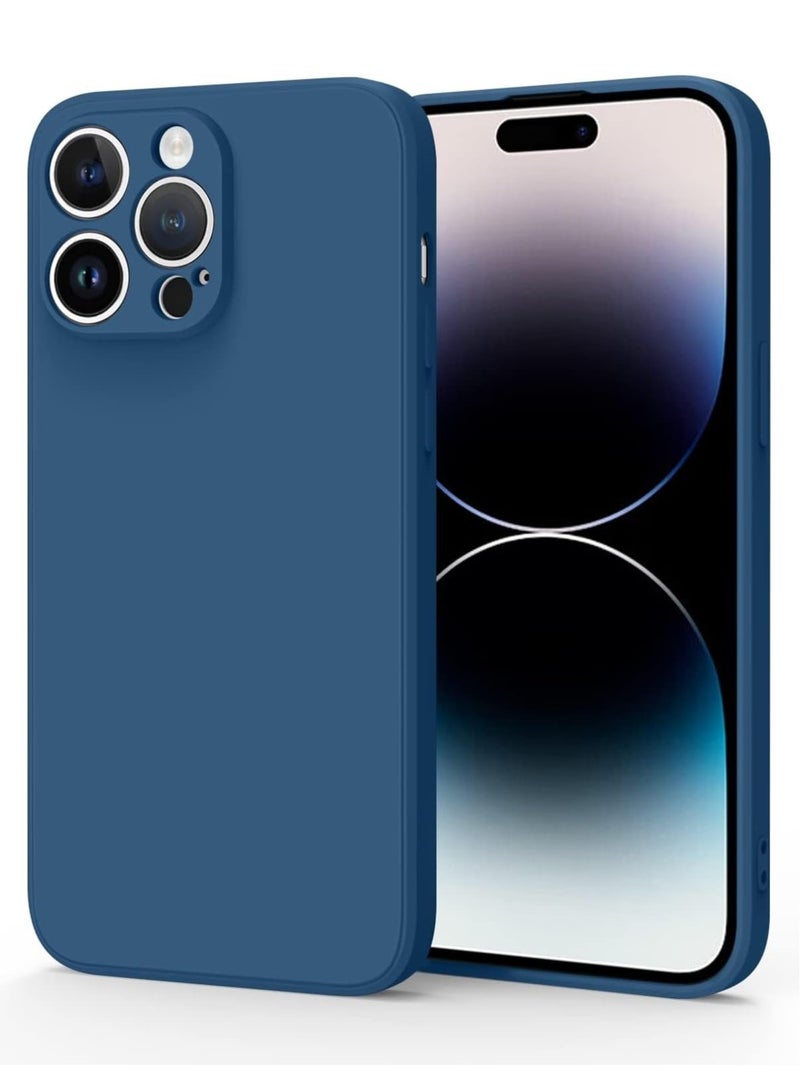إلترازون Case for iPhone 15 Pro Max, Classic Liquid Silicone Shockproof, Durable, Anti-Drop, Full Protection cover (15 Pro Max, Blue) - Image 1