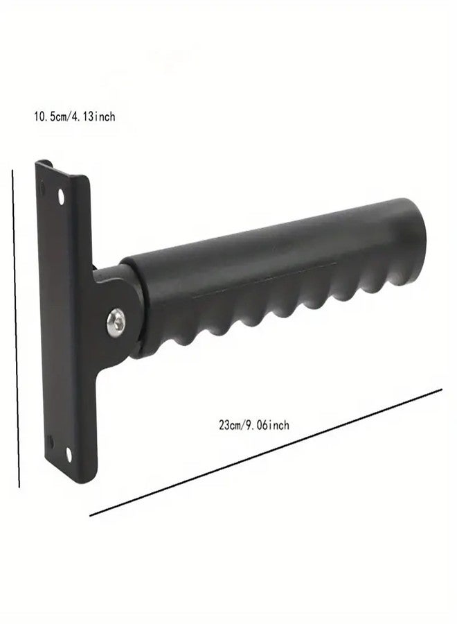 Ristpal Doorway Flip Up Grab Bar - 9" Auxiliary Support Grip Handle, 300 LBS Weight Capacity Stair Assist Handrail, Anti-Slip Design for Elderly Handicap, Easy Installation Home Safety Aid - Image 2