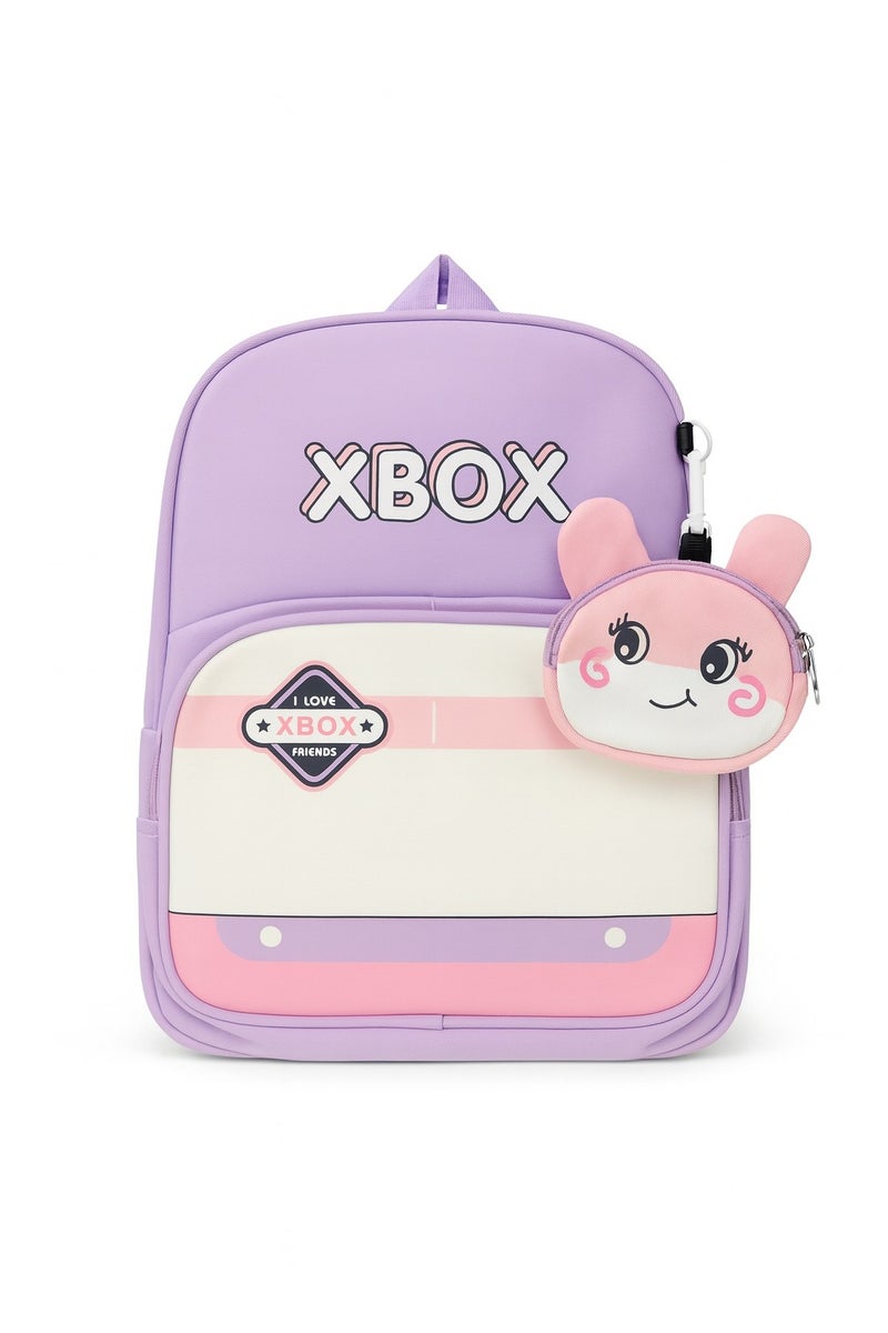 XBOX Kids Premium Cute Cartoon Bunny Backpack – 32x26x12 cm – Lightweight, Durable, and Perfect for School & Travel - Image 1