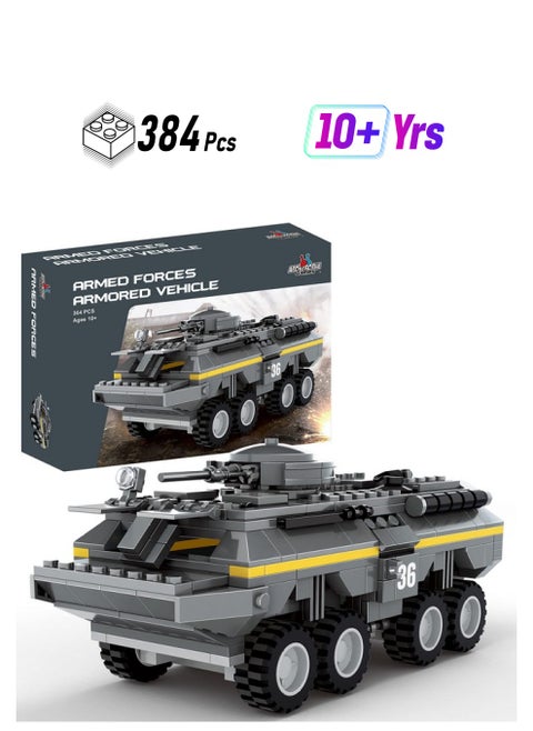 Armored Tank Vehicle Building Block Set 384 Pieces Army