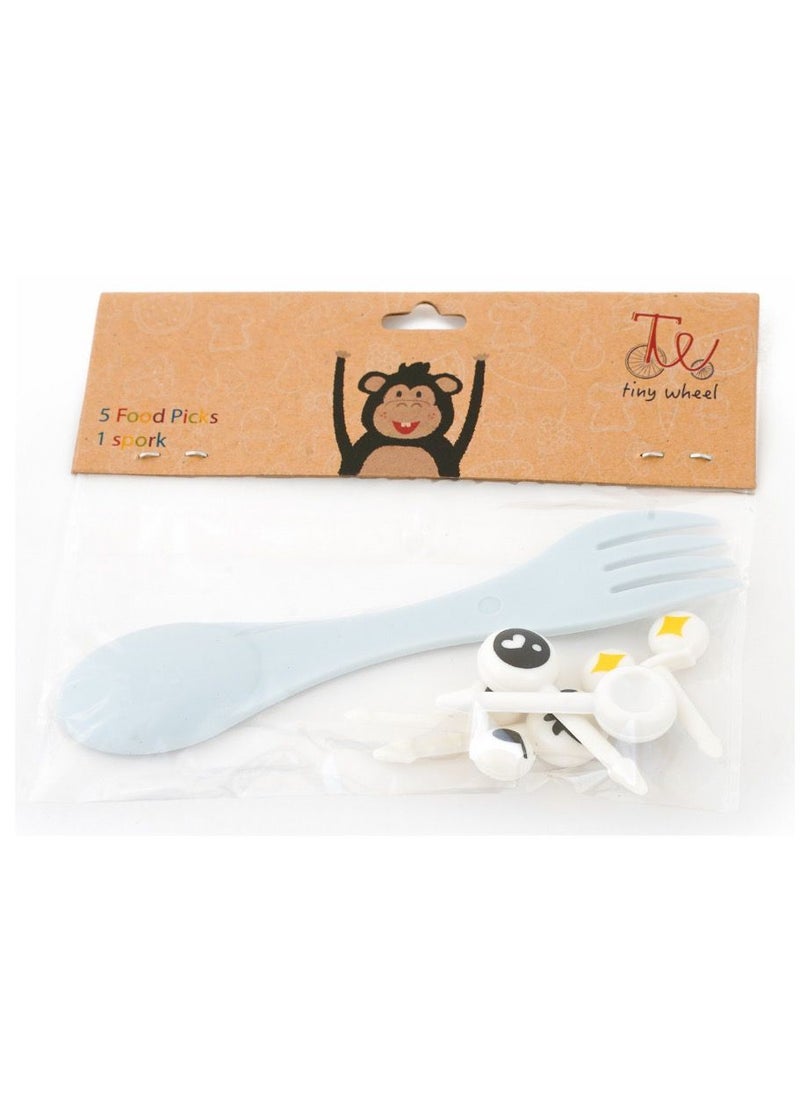 TINY WHEEL Tiny Wheel Sporks Plus 5 Picks - Baby Blue  - Image 2