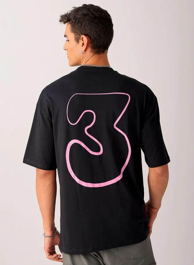 ذا انديان كراج كو Men Oversized Graphic Back Printed Round Neck Tshirt