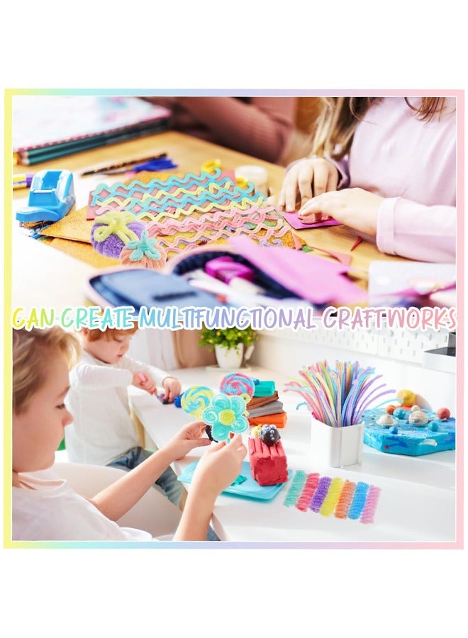 Lemon 50 Pcs Top Twisting Stick, Fuzzy Craft DIY, Colorful Fuzzy Wire  Craft Pipe, Chenille Wire Plush - Image 2