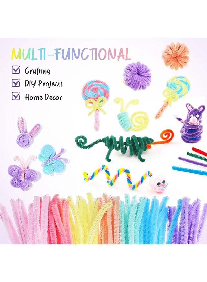 Lemon 50 Pcs Top Twisting Stick, Fuzzy Craft DIY, Colorful Fuzzy Wire  Craft Pipe, Chenille Wire Plush - Image 4