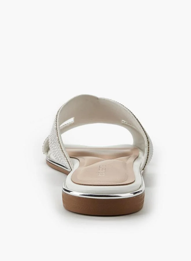 Celeste  Women Stone Embellished Slide Sandals for Women | Best Price UAE