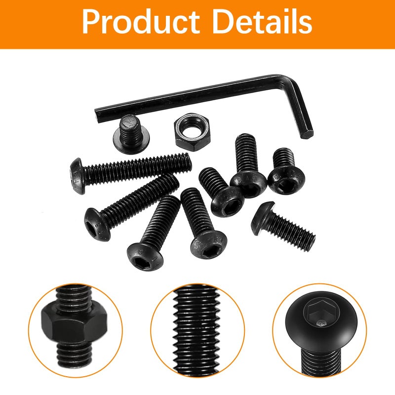 AvrestYPT 439PCS Metric Bolt and Nut Assortment Kit - M3 M4 M5 Machine Screws with Lock & Flat Washers, Grade 10.9 Alloy Steel Hex Socket Button Head Silver Screw Set for Hardware, 3D Printer, and DIY Projects - Image 5