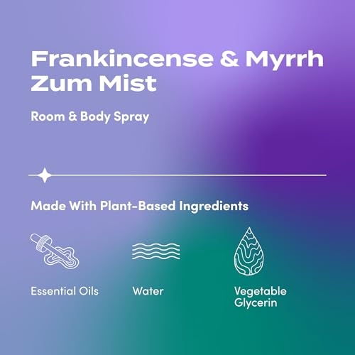 ZUM Indigo Wild Zum Mist Room & Body Spray - Aromatherapy Essential Oil Spray - Natural Body Mist & Room Spray - Frankincense & Myrrh Scent - 4 fl oz - Image 2