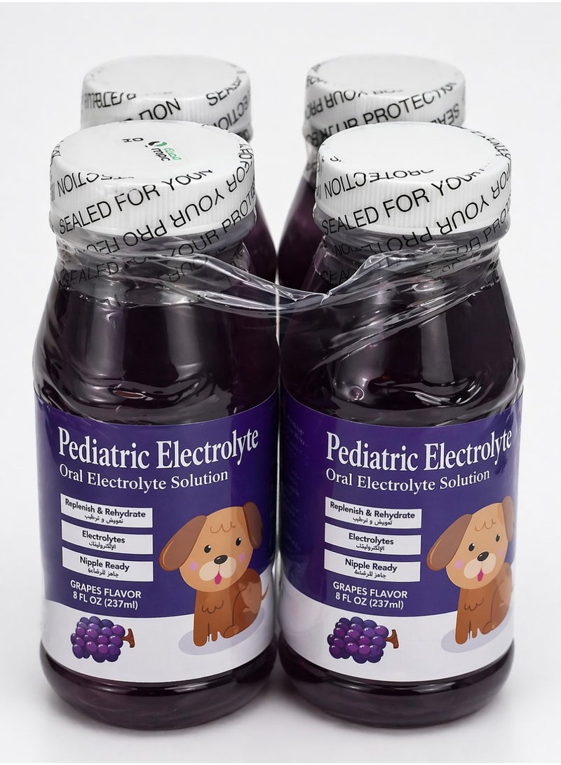 PEDIATRIC ELCTROLYTE GRAPE 4X237ML