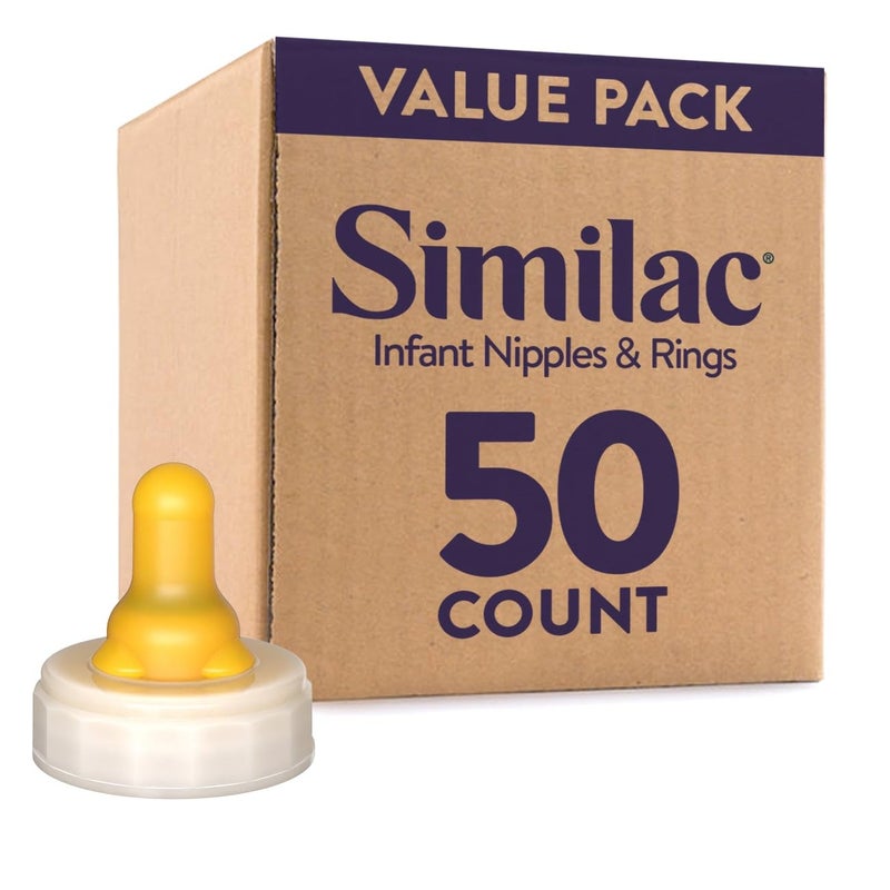 Similac حليب الأطفال سيملاك زجاجة الرضاعة بحلمة وحلقة خالية من اللاتكس 50 قطعة - Image 3