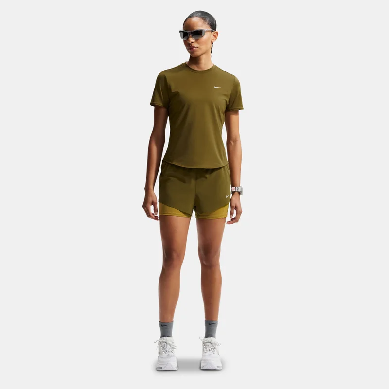 Nike Green Women's Swift Dri-FIT 2-in-1 Running Shorts for Women | Best Price UAE