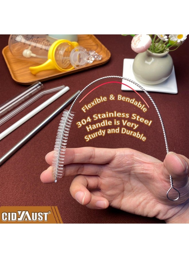 CIDYAUST Straw Cleaner Brush Extend 10-Inch, Straw Brush with Premium PA6 Nylon Bristles for Reusable Straws,Baby Bottles, Sippy Cups & Sport Water Bottles,10-Pack. - Image 4