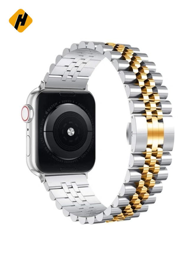 HuHa Replacement Band Compatible with Apple Watch 45mm / 44mm / 42mm, Stainless Steel Solid Strap Metal Bracelet for Apple Watch Series 7/6/5/4/3/2/SE  - Image 2