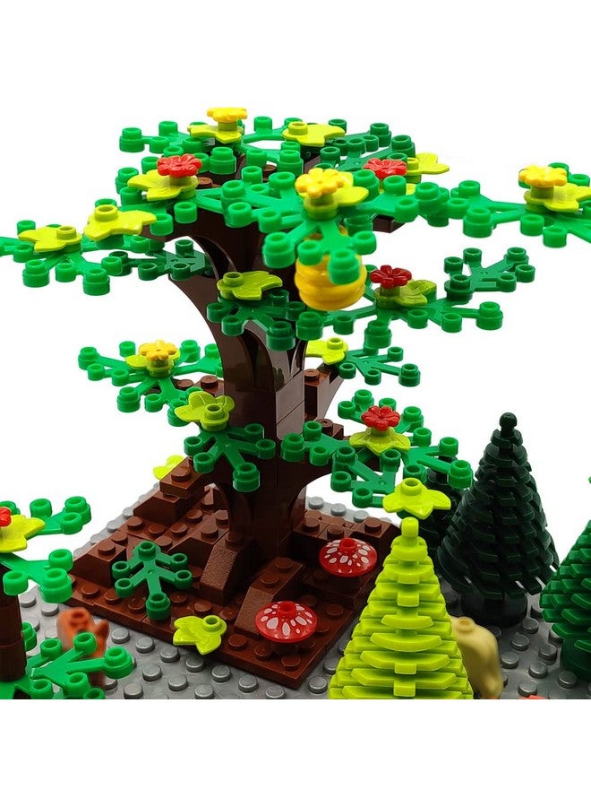 ZHX Garden Park Building Block Parts Botanical Scenery Accessories Plant Set Building Bricks Toy Trees Flowers Compatible All Major Brands (Without Baseplate) - Image 2