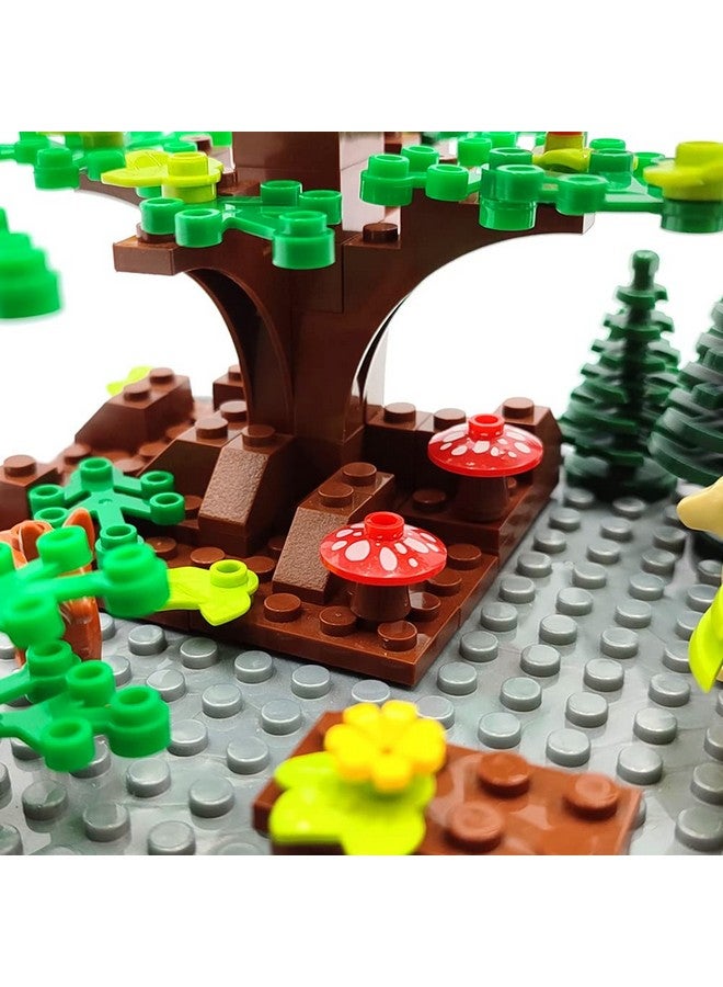 ZHX Garden Park Building Block Parts Botanical Scenery Accessories Plant Set Building Bricks Toy Trees Flowers Compatible All Major Brands (Without Baseplate) - Image 3