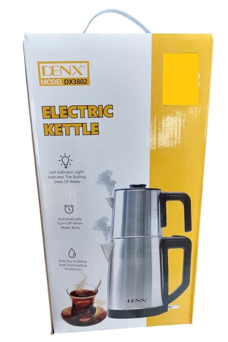 Denx 2200W 2.2L+0.8L Dual Capacity Stainless Steel Electric Kettle - Image 3