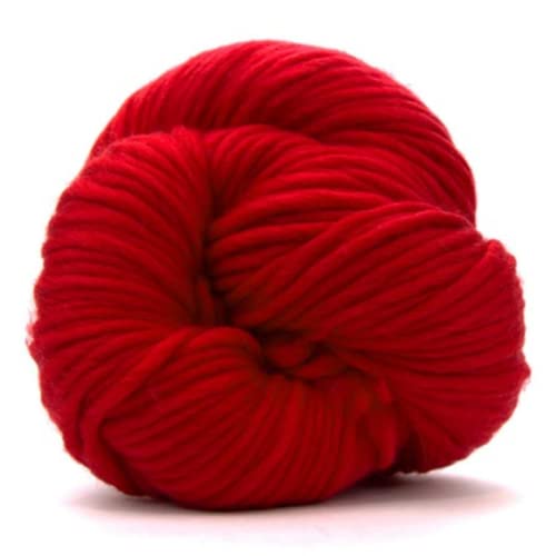 Revolution Fibers | Premium Super Bulky Merino Yarn | 100-Grams of 100% Wool Yarn Chunky Weight, Thick Wool Yarn for Knitting, Crochet, Baby Blanket, Dyed, Felting, Weaving (Scarlet) - Image 1