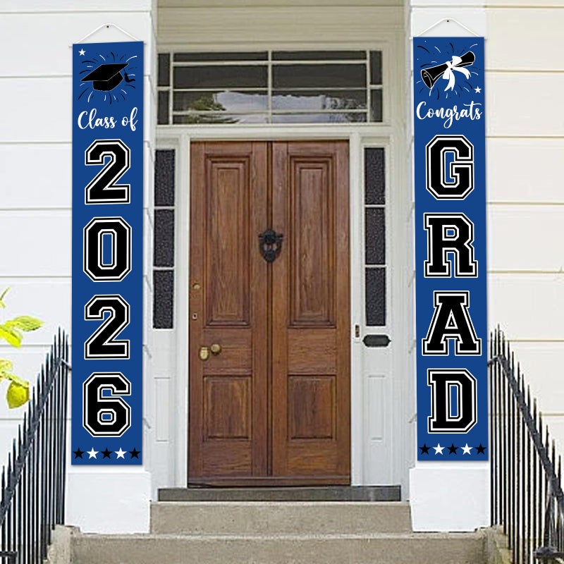 Gredeit Graduation Decorations Class of 2026 Hanging Grad Banner, Graduation Decorations Class of 2026 for Any Schools or Grades (blue) - Image 5